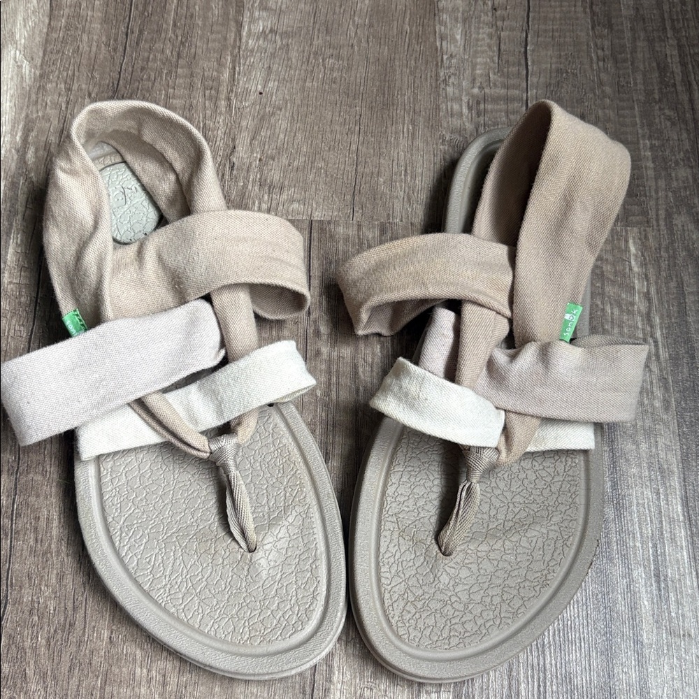 Sanuk Women's Sandals in Beige and Cream